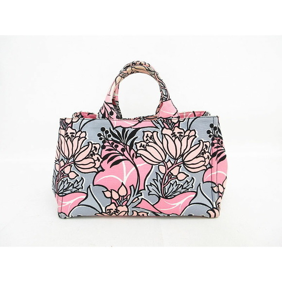 Prada Pink Tote Bag Pattern All-over - Picture 1 of 9